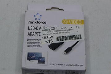 Renkforce RF-4613070 Адаптер USB-C DisplayPort 0,14M