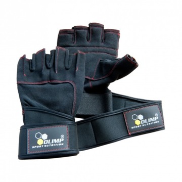OLIMP Rękawiczki na siłownię RAPTOR black with red rozm. M