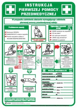 INSTRUKCJA UDZIELANIA PIERWSZEJ POMOCY BHP