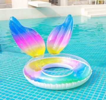 Надувной матрас для плавания с хвостом русалки для бассейна и пляжа для детей 70 см