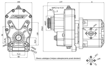 НАБОР МОЩНОГО ВОМ, МУЛЬТИПЛИКАТОР + НАСОС 56л/мин