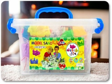 СУПЕР МЯГКИЙ КИНЕТИЧЕСКИЙ ПЕСОК НАБОР XXL ДЛЯ БАССЕЙНА ПЕСОЧНИЦА ИГРУШКИ ФОРМА