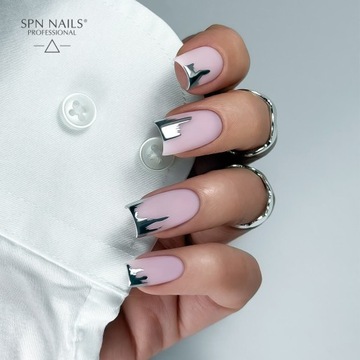 Гибридный лак для ногтей серебряный серебряный хром ультрафиолетовый ультрафиолетовый ультрафиолетовый ультрафиолетовый ультрафиолетовый LAQ 8ml Spn Nails