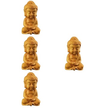 4 SZT. DELIKATNE MINIATUROWE STATUA BUDDY KREATYWNE