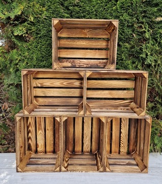 КЛАССИЧЕСКИЕ МАЛЕНЬКИЕ ДЕРЕВЯННЫЕ ЯЩИКИ ДЛЯ ДЕКОРА В ДУБЛЕННОМ ЦВЕТЕ