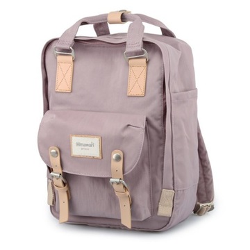 Plecak szkolny miejski outdoor Himawari HM188L na laptopa 13,3 14,1 fiolet