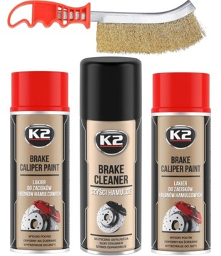K2 BRAKE CALIPER FARBA LAKIER DO MALOWANIA ZACISKÓW HAMULCOWYCH CZERWONY