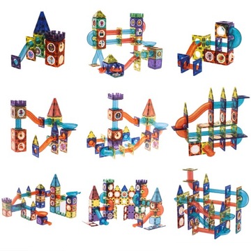 МАГНИТНЫЕ КОНСТРУКЦИОННЫЕ БЛОКИ СВЕТЯЩАЯСЯ ДОРОЖКА 75 шт.