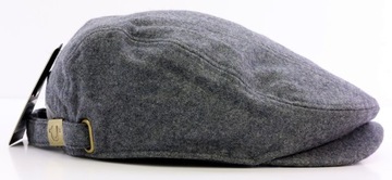 True Religion Kaszkiet męski czapka beret z daszkiem SZARA Ciepła 54-60cm