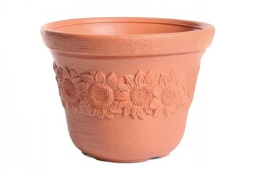 САДОВЫЙ ЦВЕТОЧНЫЙ Горшок Sunny 35 Терракота Устойчивая ЦВЕТОЧНАЯ КЛУМБА ВНЕШНЯЯ КРЫШКА.