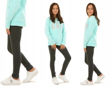 OCIEPLANE getry, klasyczne leginsy - 128 GRAFIT