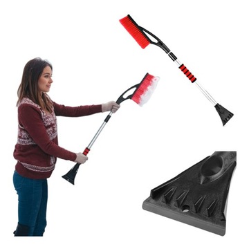 SZCZOTKA SKROBACZKA DO SAMOCHODU 2W1 TELESKOPOWA REGULOWANA THOR