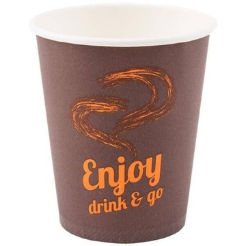 Kubek papierowy 300ml (fi90) 1W 50 szt. brązowy