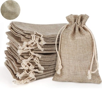 ДЕКОРАТИВНЫЕ ДЖУТОВЫЕ СУМКИ 10Х14см 30 ШТ.