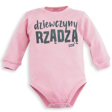 Body niemowlęce dla dziewczynki z napisem Dziewczyny Rządzą 80