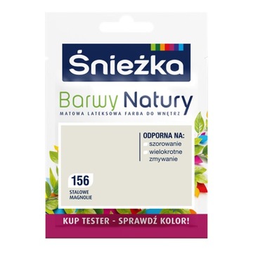 Śnieżka Barwy Natury Lateksowa Farba TESTER stalowe magnolie 156 25ML