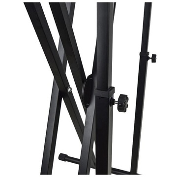 STATYW STOJAK pod KEYBOARD KLAWISZE PIANINO ORGANY PODWÓJNY REGULOWANY