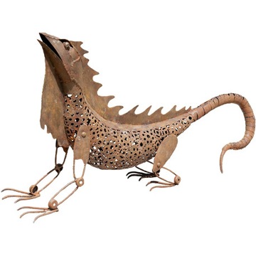 Ozdobna figura ogrodowa metalowa IGUANA