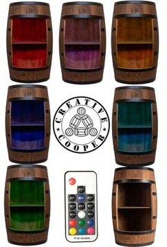 Деревянная барная стойка со светодиодной подсветкой RGB.