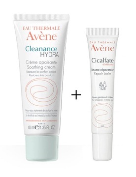 Avene Zestaw Cleanance hydra krem 40 ml + Cicalfate do ust 10 ml