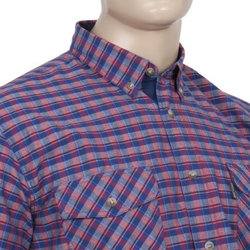bawełniana koszula męska z krótkim rekawem w kratkę 6XL_klatka_156
