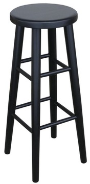 TABORET BAROWY HOKER DREWNIANY STOŁEK 80cm czarny