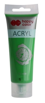 Farba akrylowa 75ml, zielona, Happy Color NR 5