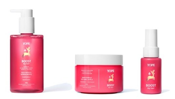 YOPE BOOST ZESTAW REGENERUJĄCY SZAMPON+MASKA+SERUM