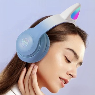 БЕСПРОВОДНЫЕ НАУШНИКИ С КОШАЧЬИМИ УШАМИ BLUETOOTH КОШАЧЬИ УШИ ДЛЯ РЕБЕНКА