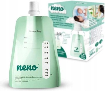 NENO woreczki do mrożenia pokarmu + adapter 20 szt