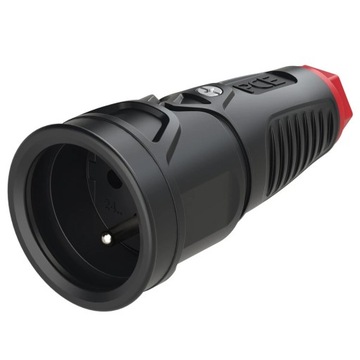 TAURUS2 Gniazdo przenośne gumowe 16A 230V 2P+Z IP20 2410-SRW