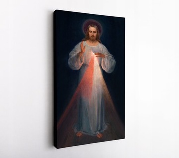 Obraz Jezus Miłosierny Wileński + Werniks 60x110cm