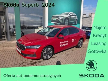 Skoda Superb IV Liftback 2.0 TDI 193KM 2024 Skoda Superb Superb IV 2,0 TDI 193 KM 4x4 autom. DSG, MATRIX, SKORA, PRZEG