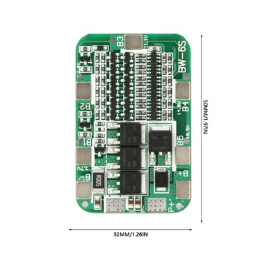 6S 15A 22V 24V Плата защиты аккумулятора PCB
