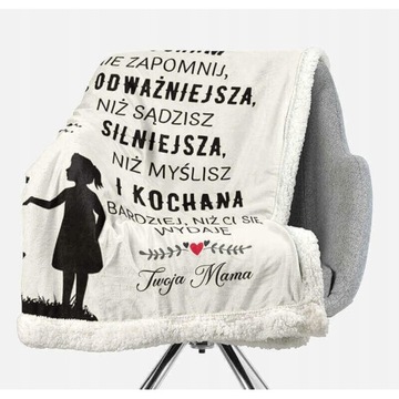 Koc od mamy dla córki -Szczęście w tobie