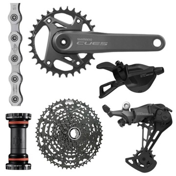 Napęd kompletna grupa Shimano Cues 1 x 11rz U6000 MTB 36-22 / 11-50 ZESTAW