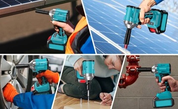 АККУМУЛЯТОРНЫЙ БЕСЩЕТОЧНЫЙ УДАРНЫЙ КЛЮЧ ДЛЯ КОЛЕС 21 В 550 НМ НАСАДКИ + КОРПУС