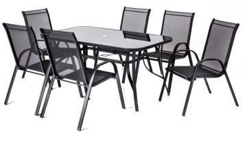 СТОЛ, САДОВЫЙ СТОЛ ДЛЯ ТЕРРАСЫ, САДОВЫЙ, СТЕКЛЯННАЯ СТОЛЕШНЯ