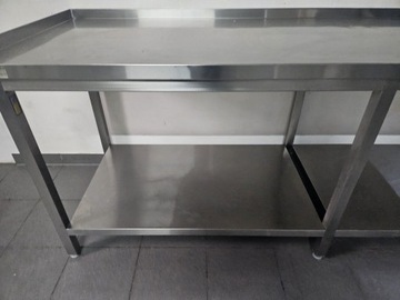 Стол обеденный настенный с полкой 220х70 см DORA METAL