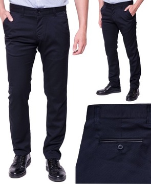 Spodnie męskie chinosy czarne r - 116 cm L:30 PL