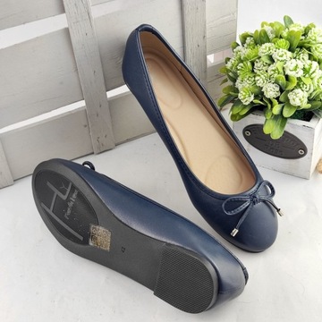 BALERINY DAMSKIE Z KOKARDKĄ DUŻE ROZMIARY rozm. 43