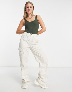 PULL & BEAR KHAKI BODY W PRĄŻKI AGN XXH__XS/S