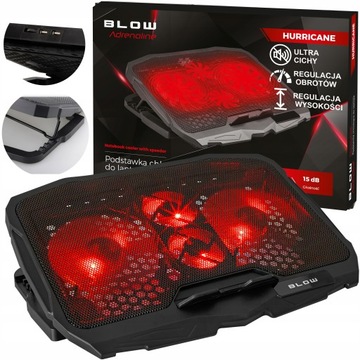 ОХЛАЖДАЮЩАЯ ПОДСТАВКА ДЛЯ НОУТБУКА 12–17 ДЮЙМОВ СВЕРХПРОЧНАЯ ПОДСТАВКА