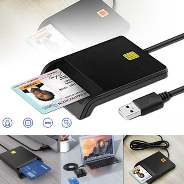 USB ID CARD СЧИТЫВАТЕЛЬ E-ID ДЛЯ КРЕДИТНЫХ КАРТ, SIM-карт И ID-СОВМЕСТИМОСТИ