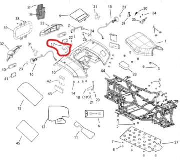 Светодиодная лампа заднего освещения Quad ATV Linhai Hytrack 400/410S/420cc