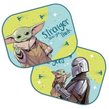 ZASŁONKI BOCZNE PRZECIWSŁONECZNE DO AUTA 2 SZT 44x35 CM MANDALORIAN