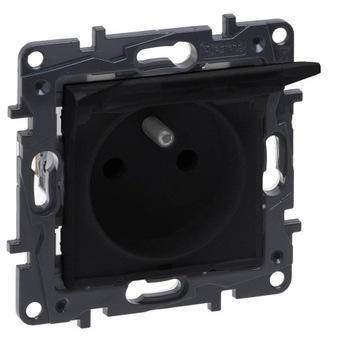 LEGRAND Niloe Step Gniazdo zasilające 2P+Z zaciski śrubowe czarny 863535
