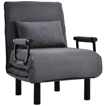 Rozkładana Sofa Fotel z Poduszką Kanapa Szezlong