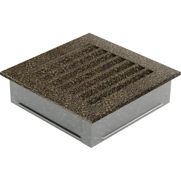 КАМИННАЯ РЕШЕТКА + СВЕЖИЙ КАРМАН 17х17 ЧЕРНО-ЗОЛОТОЙ