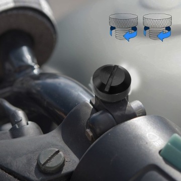 2 ШТ. ЧЕРНЫХ АЛЮМИНИЕВЫХ ЗАГЛУШЕК И ВИНТОВ ДЛЯ ОТВЕРСТИЙ В ЗЕРКАЛАХ МОТОЦИКЛОВ